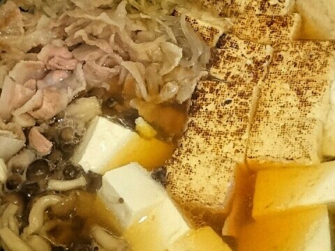 豚バラ肉で作る☆煮るだけ肉豆腐